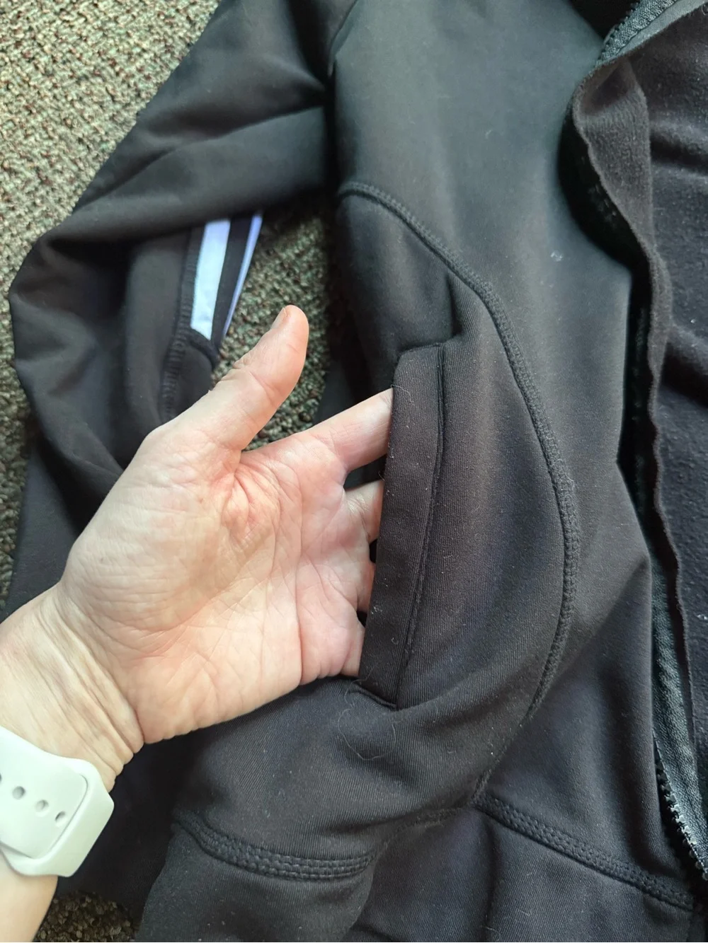 Nike Black Jacket with Gold Swoosh Detail